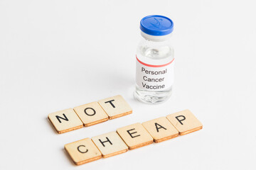 Medical Vial with label on a white background