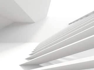 Obraz premium Abstract light corridor interior. Futuristic architecture background