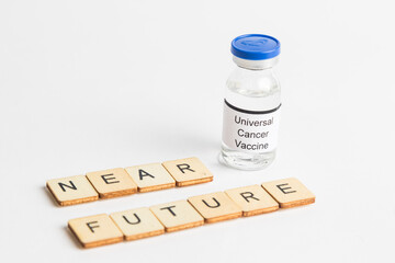 Medical Vial with label on a white background