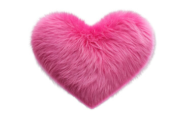 Furry pink heart sticker png