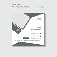 Gym Social Media post Card 