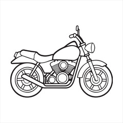 Obraz premium Motor Cycle Vector Art Illustration