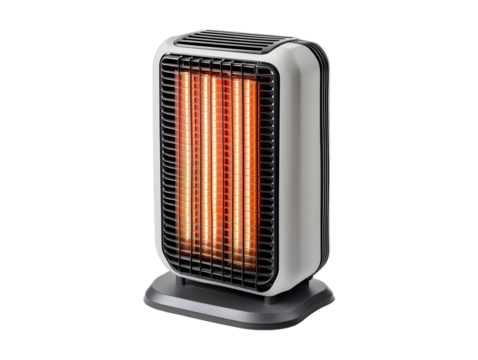 Electric heater isolated on transparent or white background