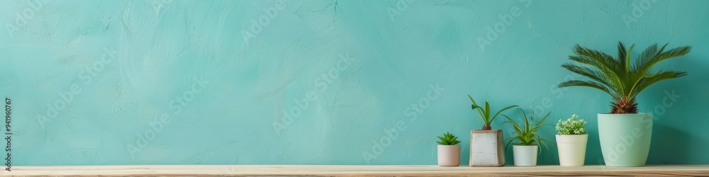 Poster Flat Lay Composition of Tablet with Ad Icons on a Turquoise Background, Emphasizing Digital Ad Targeting