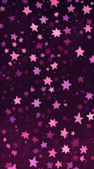 Purple Stars on Red Background, Abstract Image, Texture, Pattern, Wallpaper, Cover and Screen of Smartphone, Cell Phone, Computer, Laptop, 9:16 and 16:9 Format