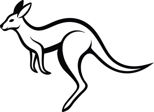 recommend clip art: Playful kangaroo jumping design