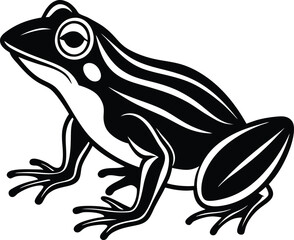 Frog line art illustration perfect for kids to color and enjoy in their coloring book adventures
