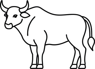 illustration of a cartoon Cow
