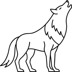 howling wolf vector
