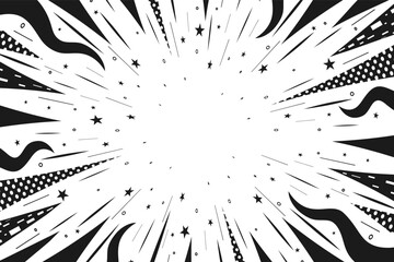 Obraz premium Modern creative comic speed lines background for manga art, advertising