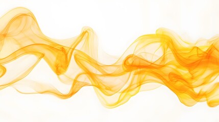 Yellow Smoke on White Background, Abstract Image, Texture, Pattern, Wallpaper, Cover and Screen of Smartphone, Cell Phone, Computer, Laptop, 9:16 and 16:9 Format