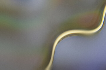 Blurred abstract iridescent fluid liquid background. Trendy texture with polarization effect and colorful neon holographic stains. Abstract noise dust background grain texture for design banner, ads