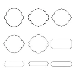 A collection of different frames with a white background