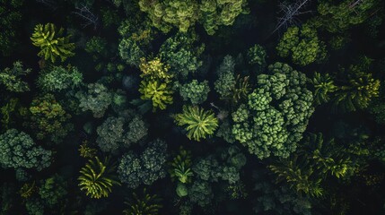 Aerial View of Lush Forest Canopy