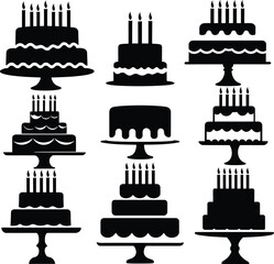 Delicious Details: Essential Birthday Cake Icon Pack for Designers