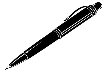 Silhouette Pen Vector on White