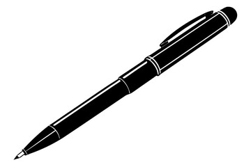 Silhouette Pen Vector on White