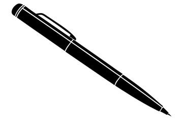 Silhouette Pen Vector on White