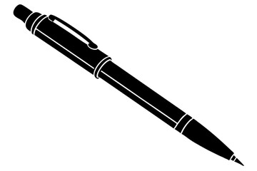 Silhouette Pen Vector on White