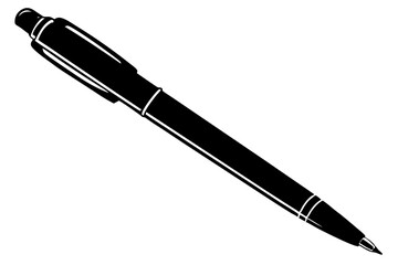 Silhouette Pen Vector on White