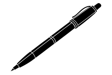 Silhouette Pen Vector on White