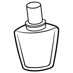Simple Black-and-White Nail Polish Coloring Page for Kids – Bold Lines, No Extra Shapes, Vector Design