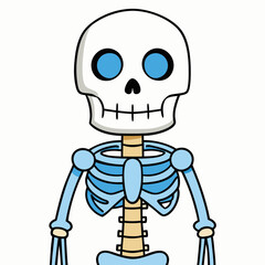 Skeleton Coffee on White Background Vector Design