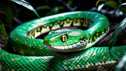 Fototapeta premium Macro photo of a snake