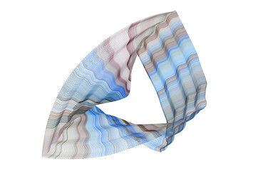 wellenförmige verdrehte Linien Form dreieck Farbverlauf abstrakt