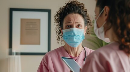 The masked medical professionals.