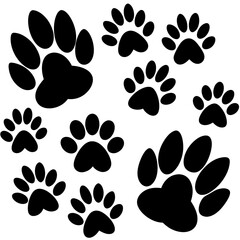 Various Animal Paw Print Vector Designs