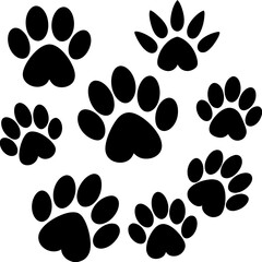 Various Animal Paw Print Vector Designs