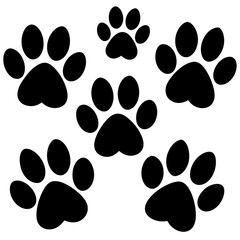 Various Animal Paw Print Vector Designs