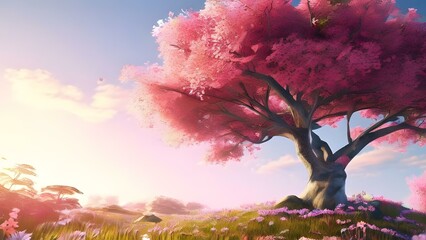 A Peaceful Environment with A Beautiful Forest Scenario