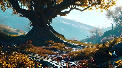 A Peaceful Environment with A Beautiful Forest Scenario
