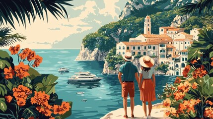 Vintage Travel Poster Templates for Customization with Retro Design Elements