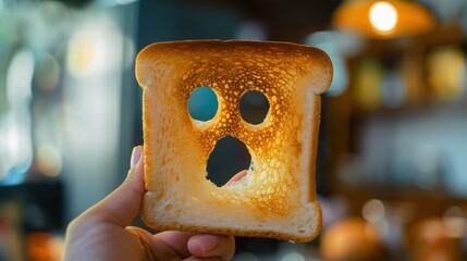 The toast with ghost face