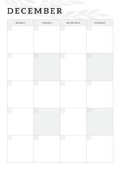 January to December Monthly Planner