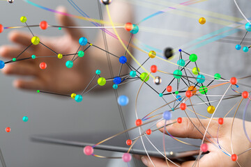 conference Digital Network and data concept 3d - 3d