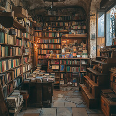 books in old library