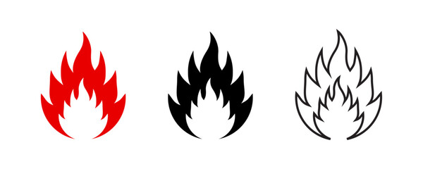 Fire icon set