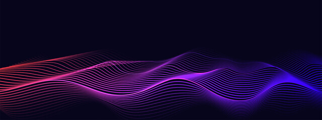 Abstract background with gradient wavy lines. Presentation,banner,backdrop,wallpaper. Vector illustration.