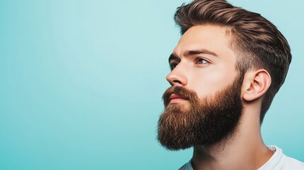 Obraz premium A brutal man on the bright background