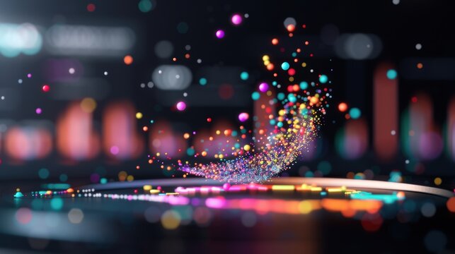 Stunning scatter plot illustration, vibrant data visualization, high-quality vector design, colorful and clear layout, modern infographic style