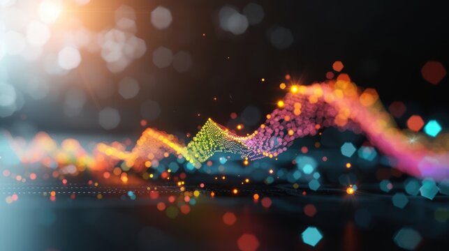 Creative scatter plot illustration, sleek and professional design, eye-catching colors, detailed and informative, minimalistic data presentation