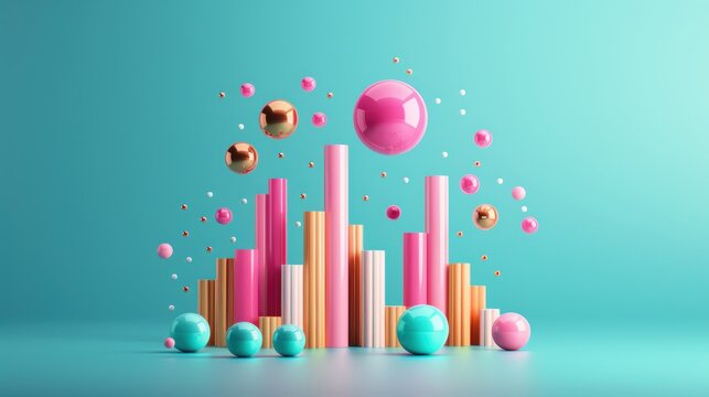 Elegant scatter plot illustration, sophisticated data display, vivid color palette, crisp and precise details, contemporary graphic design