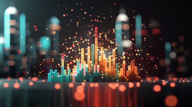 High-impact scatter plot illustration, visually appealing data, sleek and modern graphic, intricate and detailed design, cutting-edge infographic style