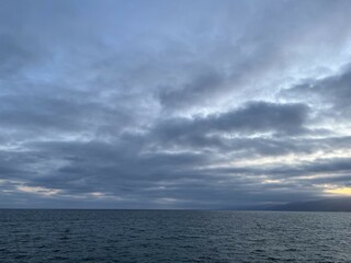 clouds over the sea