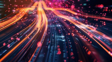 Obraz premium Abstract Digital Data Flow
