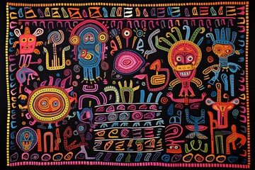 Panama Mola Tapestry